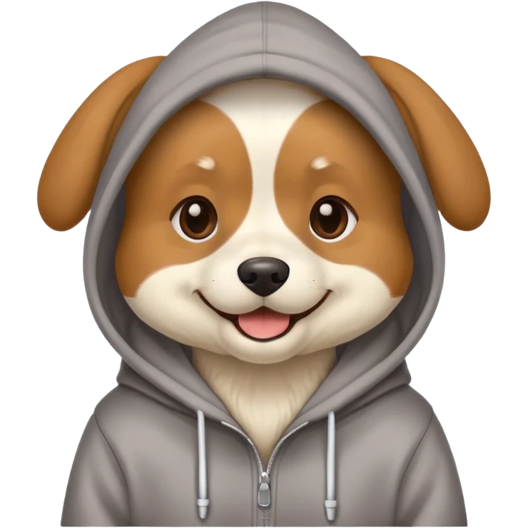 Dog wearing a hoddie emoji