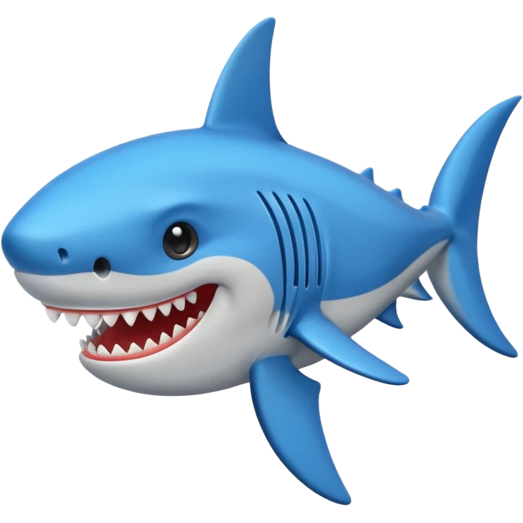 Tiburón con tenis azules emoji