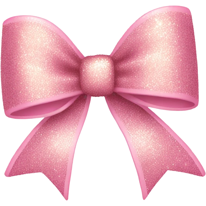 Light pink bow with glitter emoji
