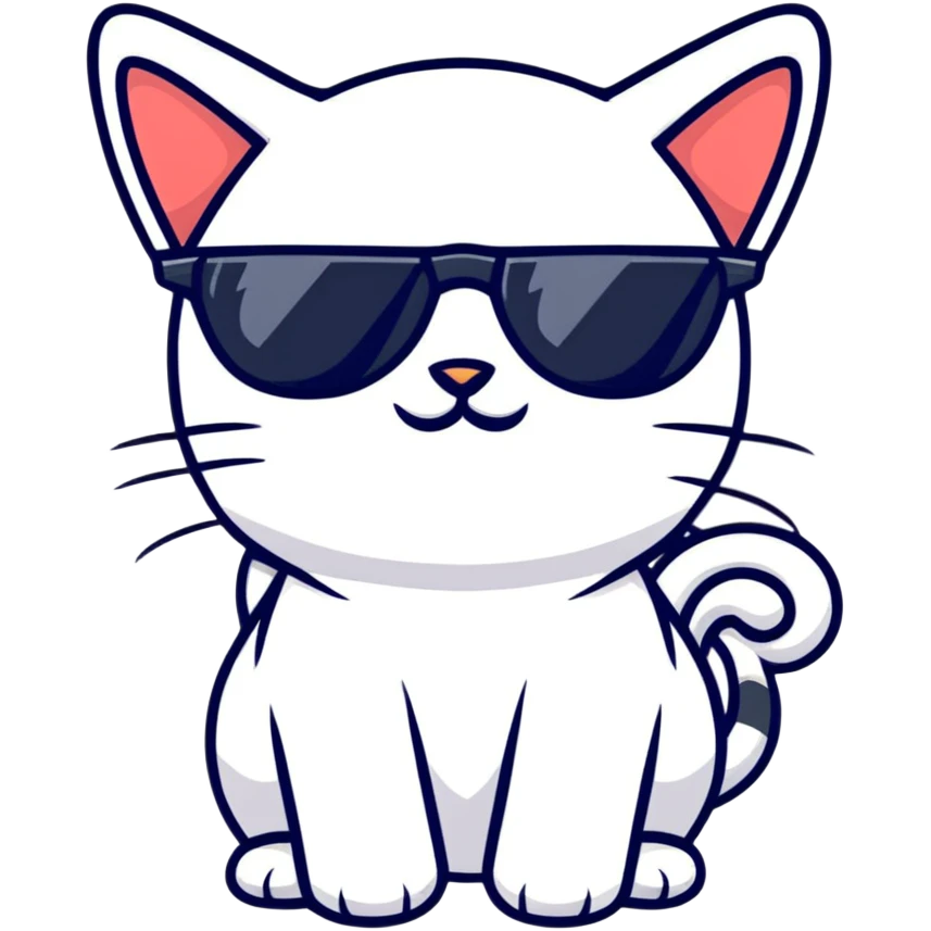 Cat with sunglasses emoji