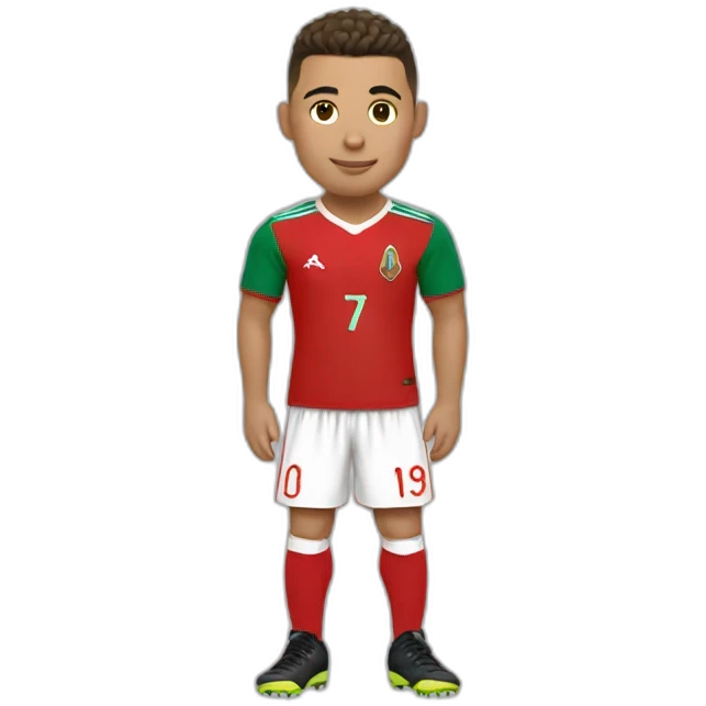 Ronaldo avec le maillot du Maroc emoji