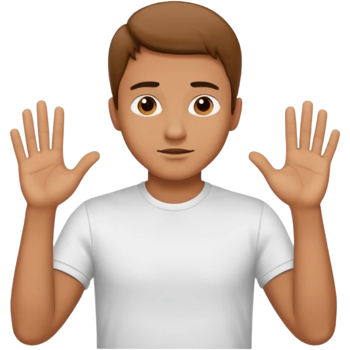 man gesturing "NO" with his hands  emoji