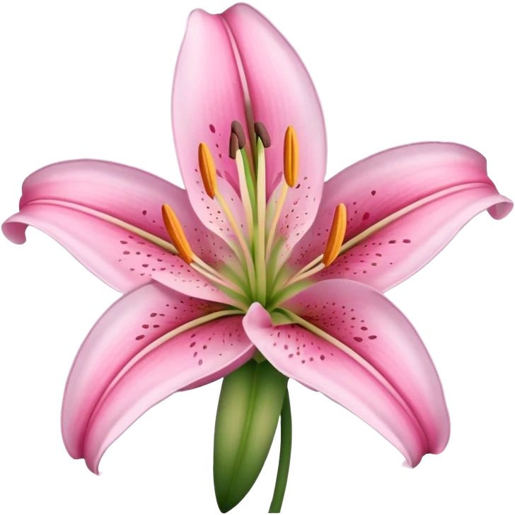 pink lilly flower emoji