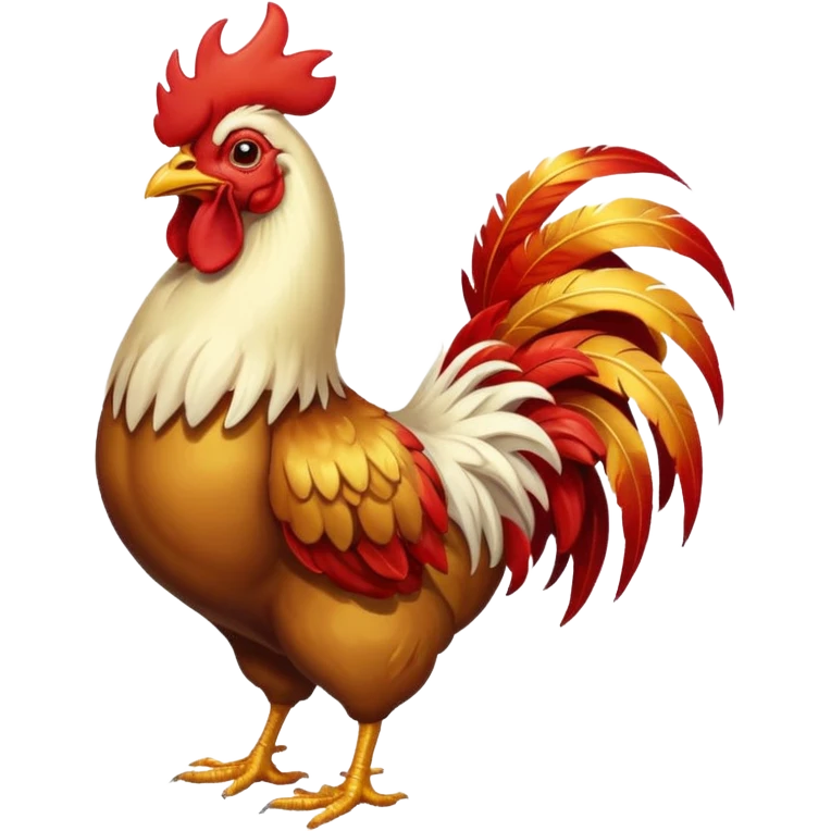 Happy rooster emoji