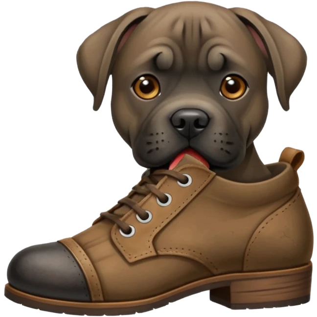 Cane corso chewing shoe emoji