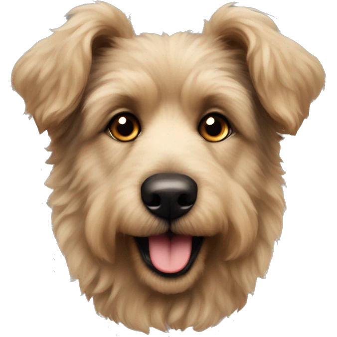 Fluffy German Shepard poodle mix dog emoji