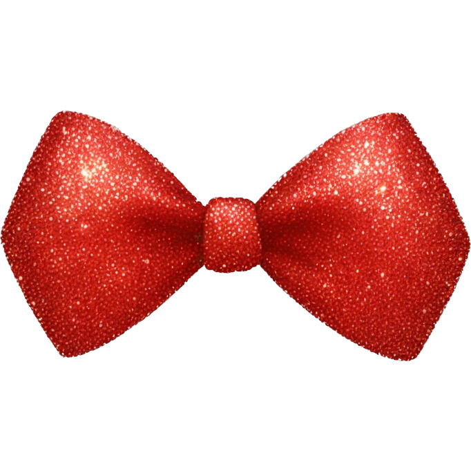 Sparkly bow red emoji