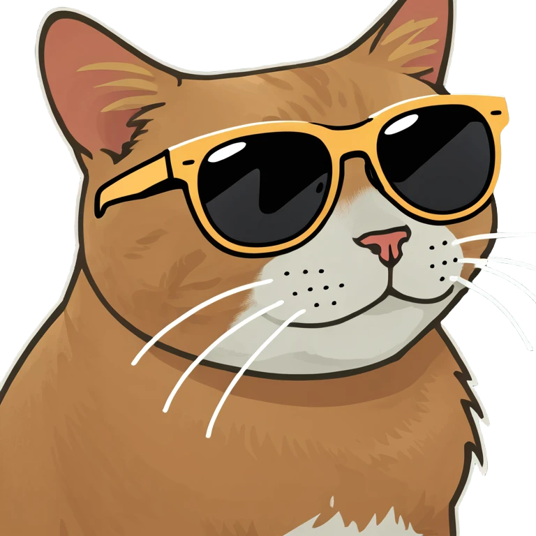 Cat with sunglasses emoji
