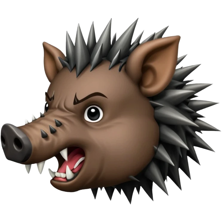 wild boar, punk hair emoji