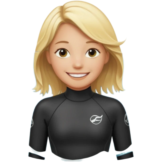 blonde haired white skinned surfer girl emoji