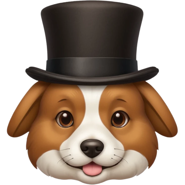 Dog with a top hat emoji