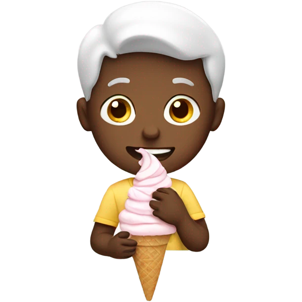 boy eating ice cream emoji