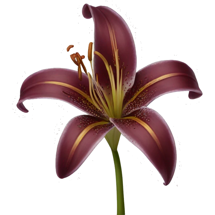 realistic burgundy lily emoji