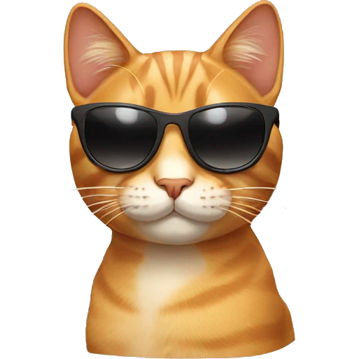 Cat with sunglasses  emoji