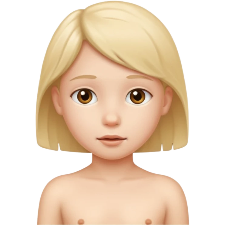Enfant nue avec emoji