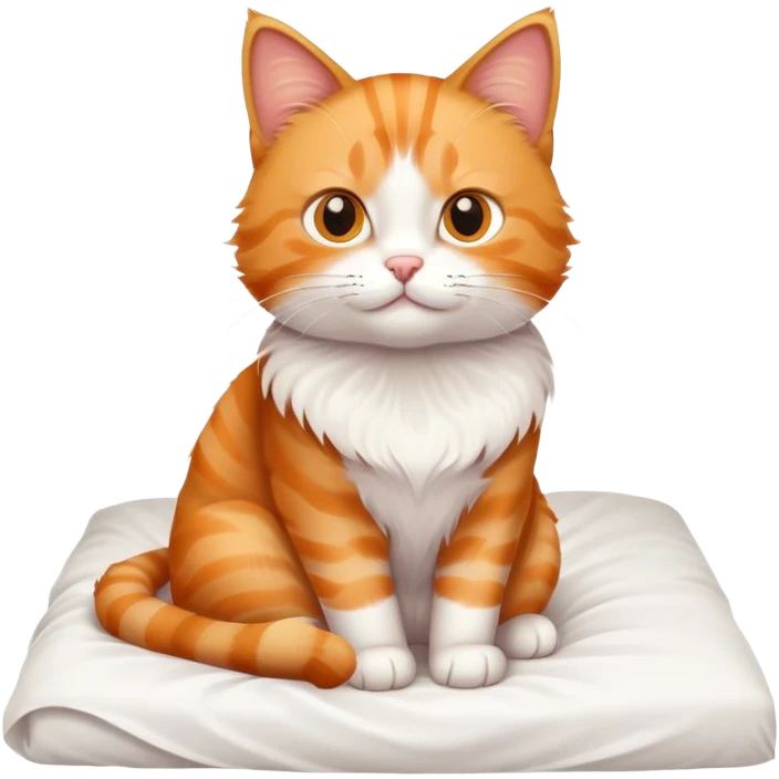 cat sitting on a bed emoji