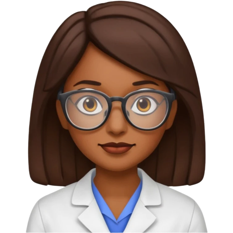 a woman scientist wearing glasses emoji