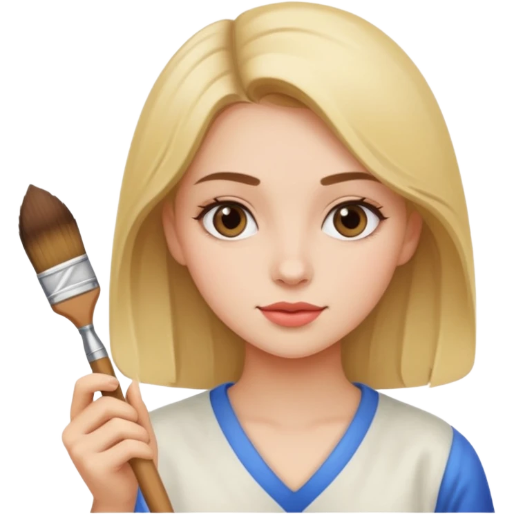 دختر زیبا و نقاش emoji