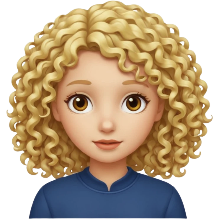 girl with curly blonde hair emoji