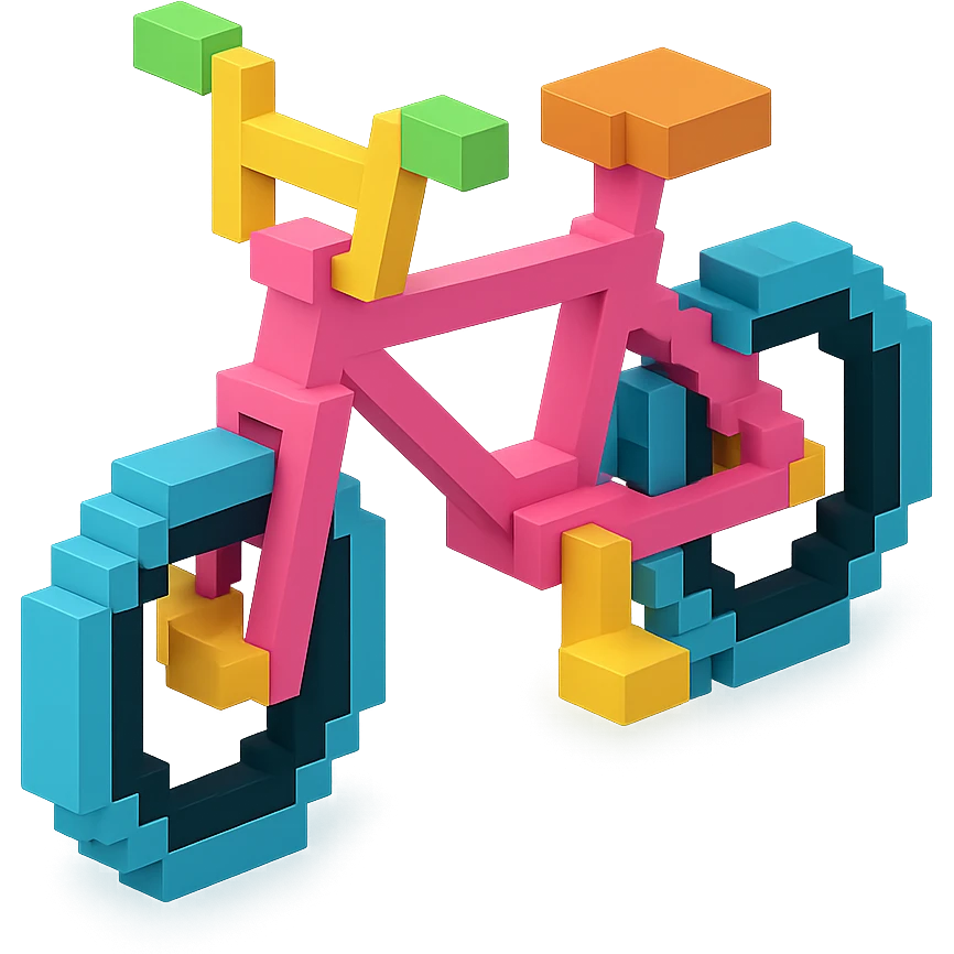 розовый велосипед BMX, no background emoji
