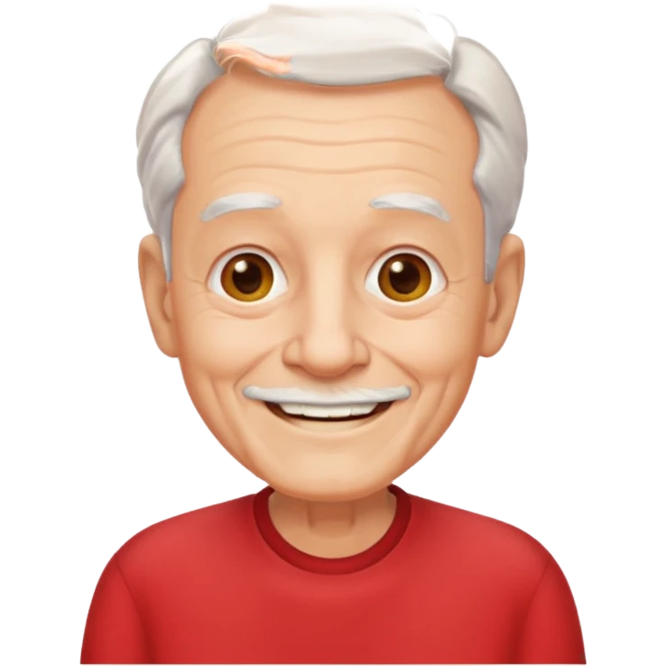 elderly man with red shirt emoji