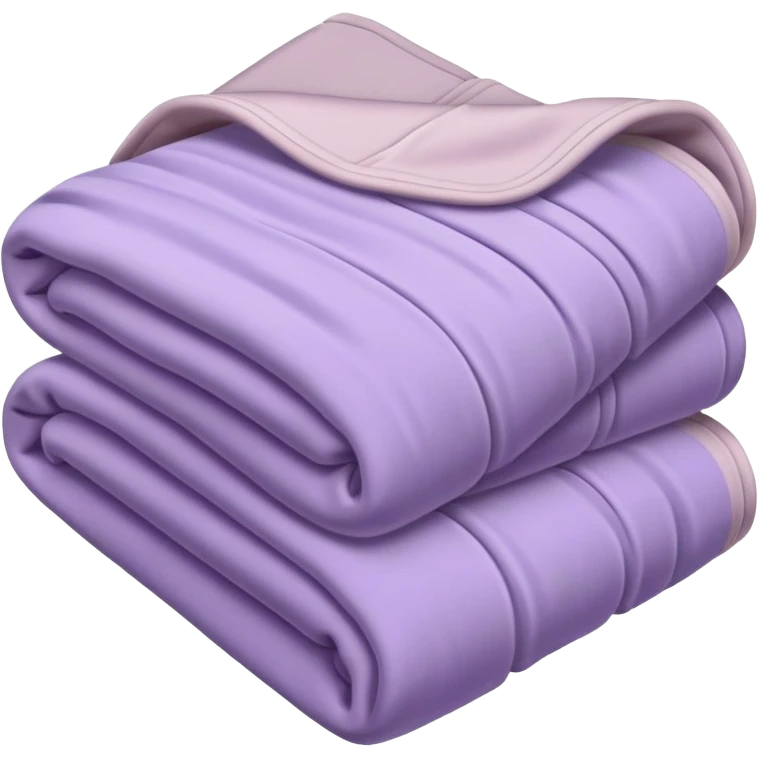 Cozy pale purple folded blanket emoji