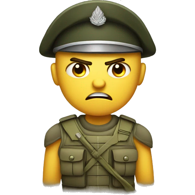 angry soldier emoji