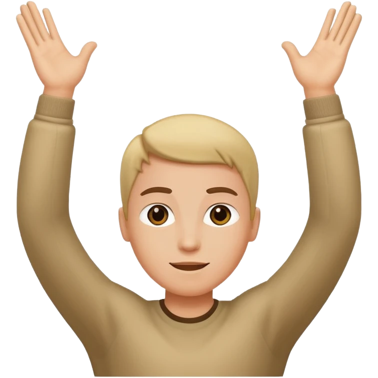 Arms up to the side emoji