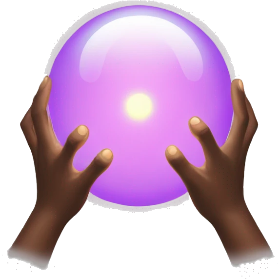 hands holding a glowing orb emoji