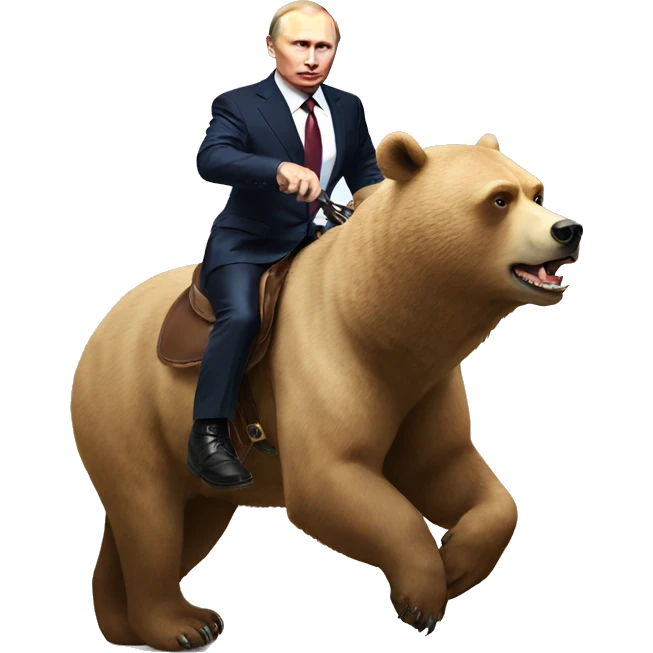 Putin riding a bear  emoji