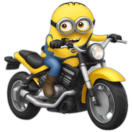 Minion on motobike emoji