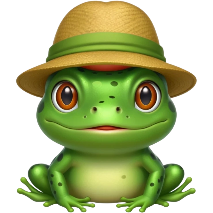 Frog with hat  emoji