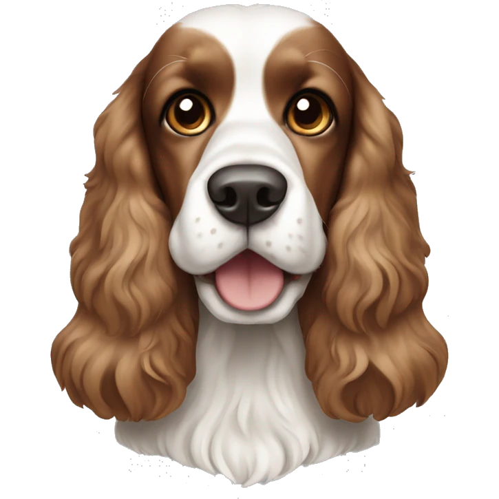 Brown and White Cocker Spaniel emoji