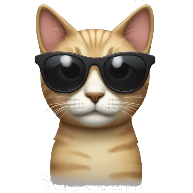 Cat with sunglasses emoji