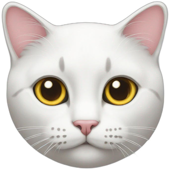 Cat white emoji