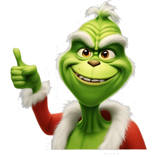 The grinch giving a thumbs up emoji