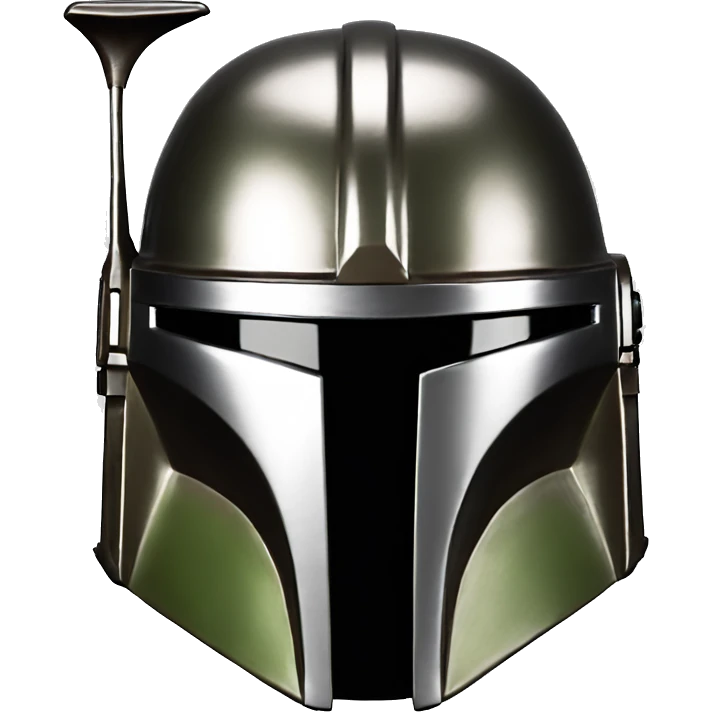 the mandalorian helmet, front view emoji