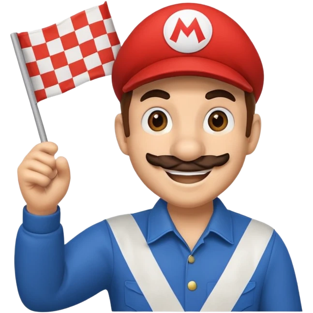 Mario flag emoji