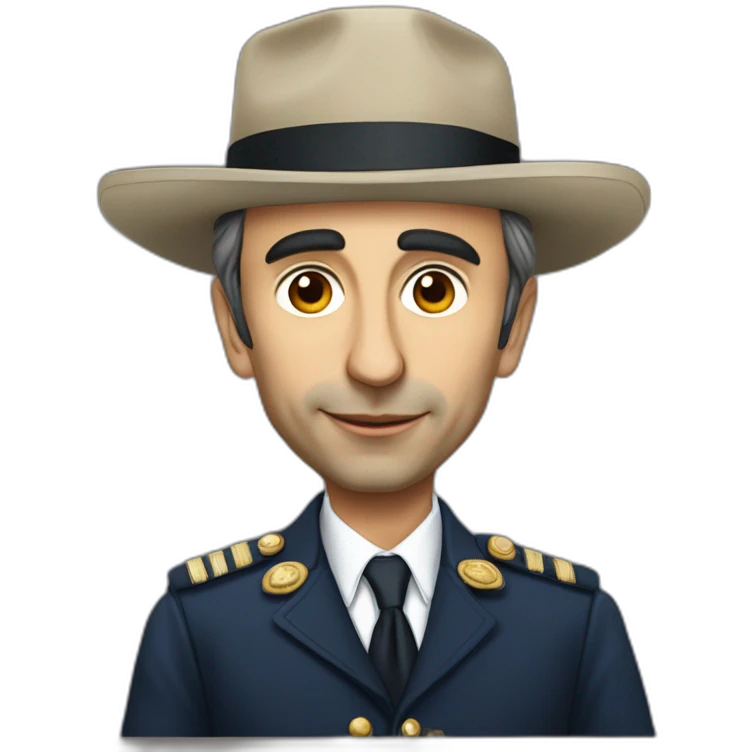 éric zemmour avec un chapeau de napoelon emoji