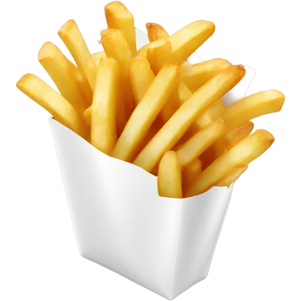 French fries in white packaging emoji