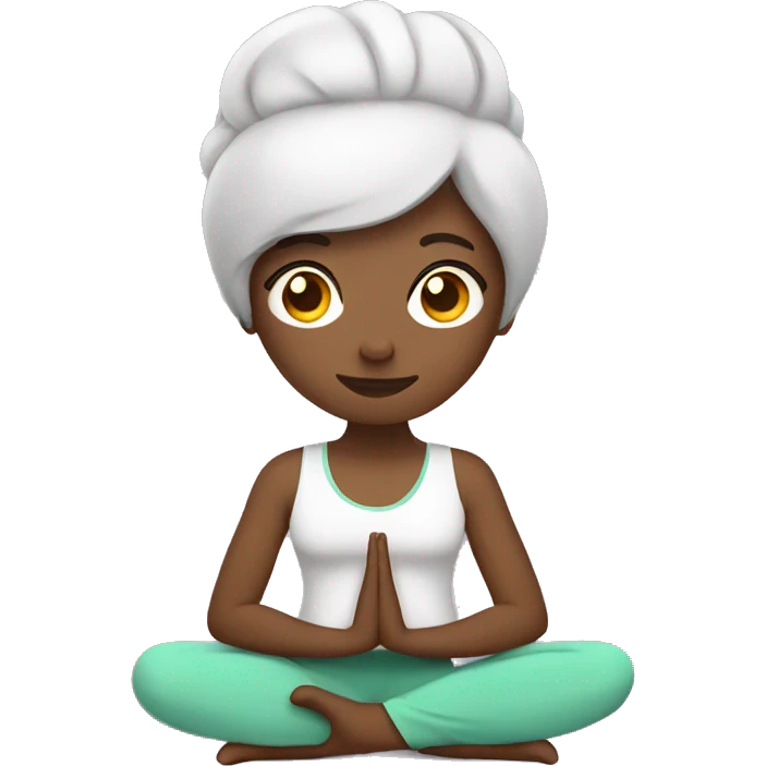 Yoga blunette  emoji