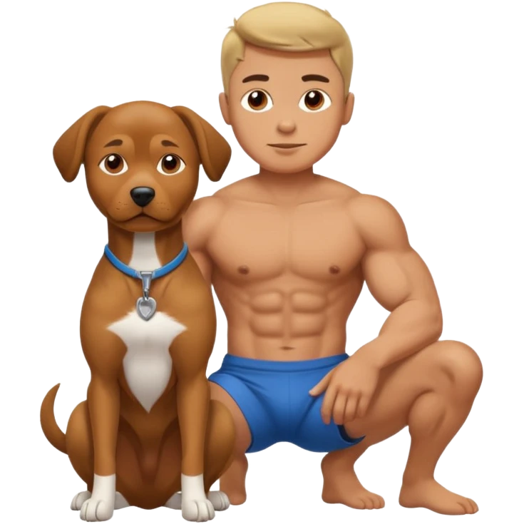 Small muscler whit dog emoji