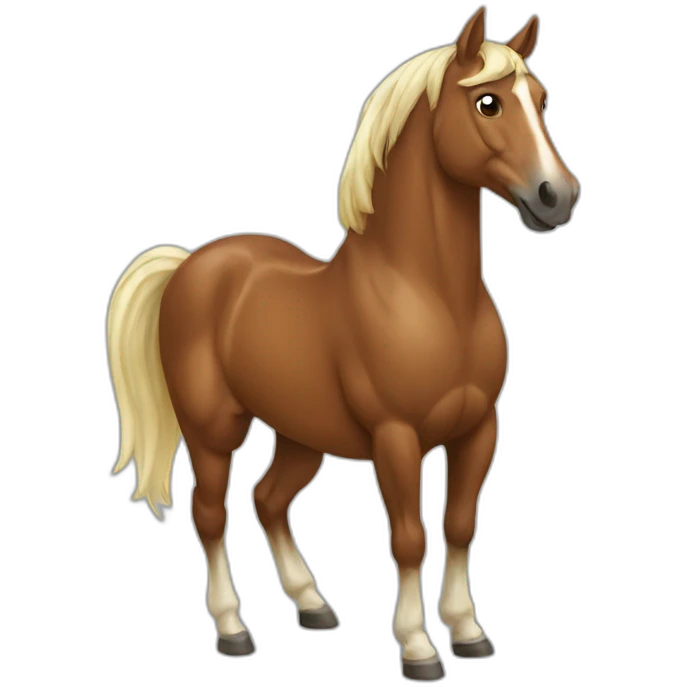 A horse on a horse emoji