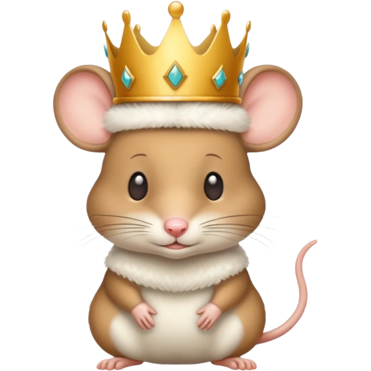 mouse wearing crown emoji