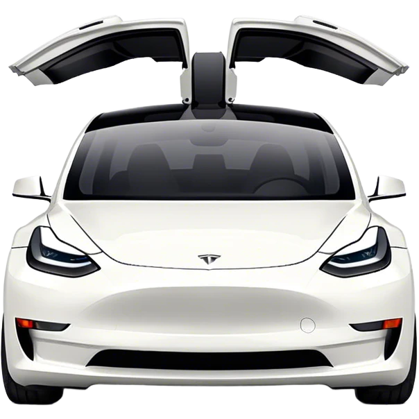 Tesla Model 3 - Tesla (Model Year: 2021) (Iconic colour: White) emoji