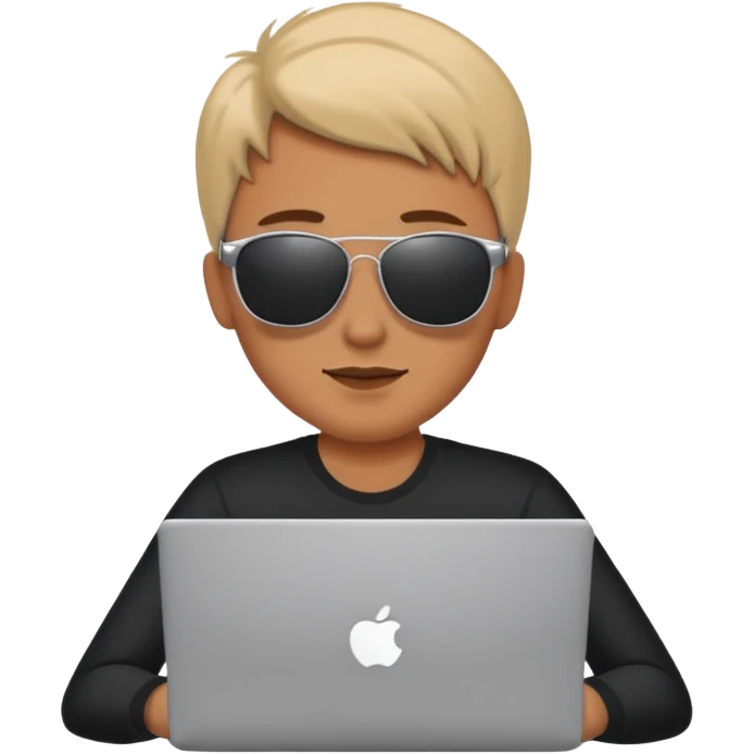 laptop und im hintergrund einen strand emoji