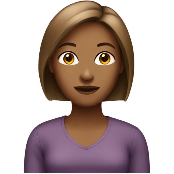 Women with straight hair brown  emoji