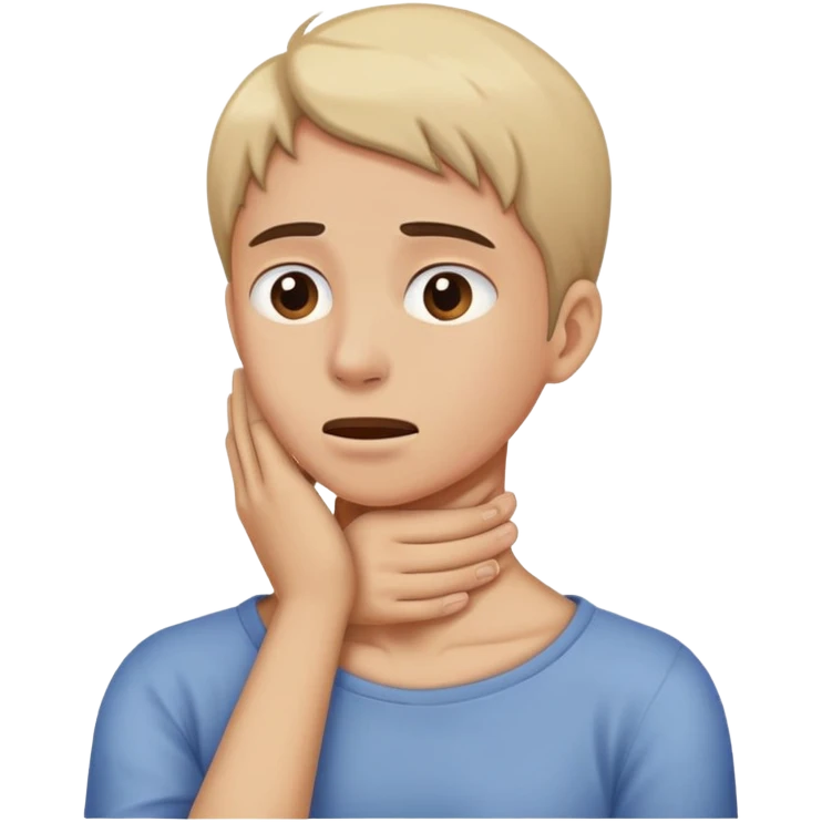 person holding their neck emoji