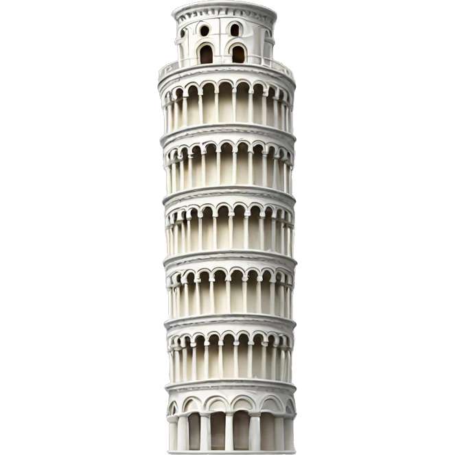 leaning Pisa tower emoji