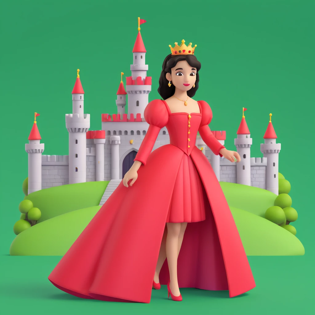prince in red dress, royal castle background emoji